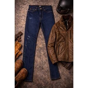 Origin D68 -Made in USA- Distressed Denim Jeans 31x34 Stretch Grunge Workwear